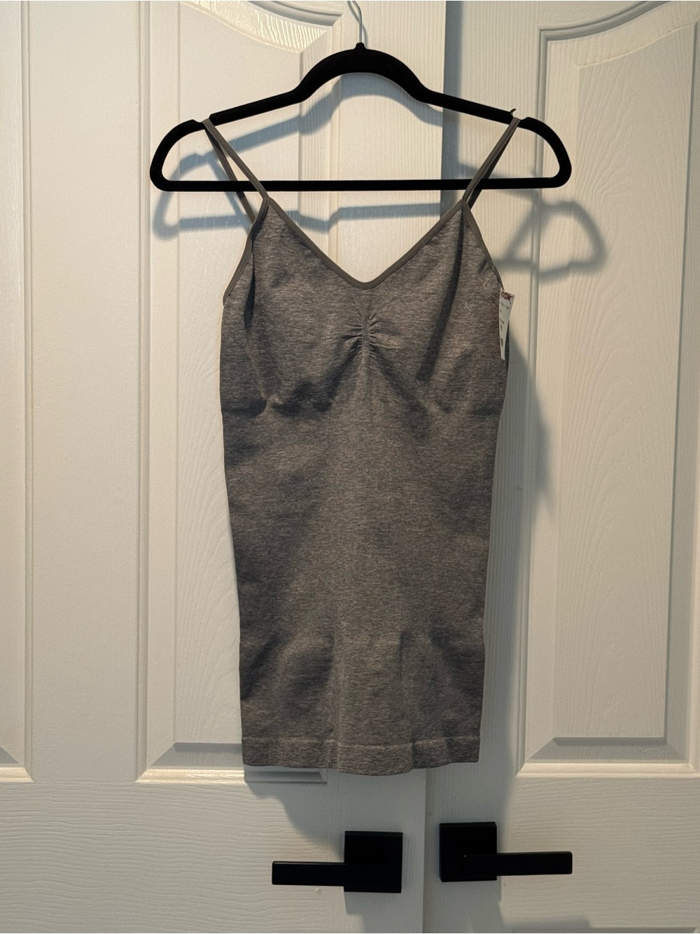 Gray Women's Seamless V-Neck Shapewear Tank Top